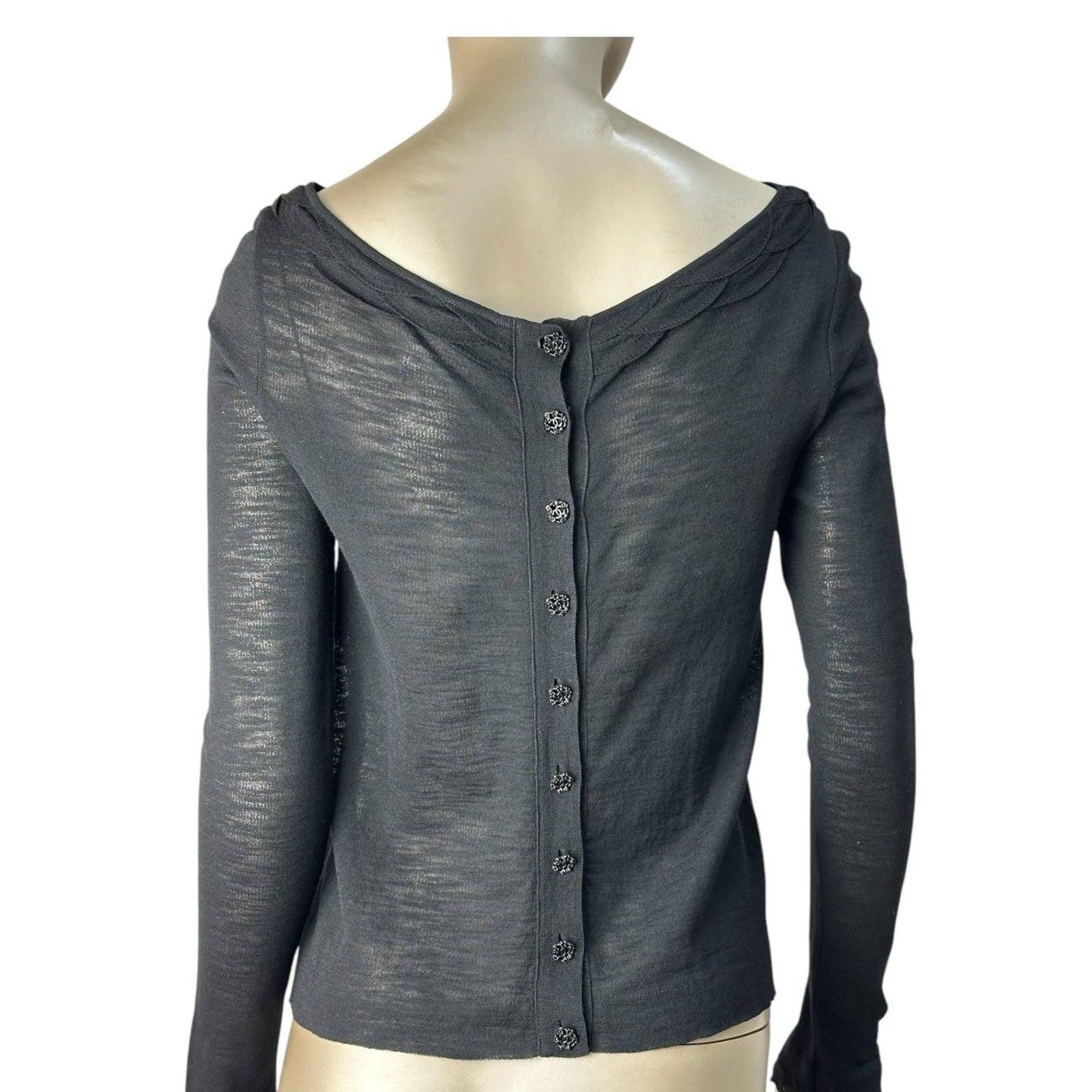Chanel 2011 Top nero in viscosa Sz.36 In condizioni ottime in vendita a Krakow, PL