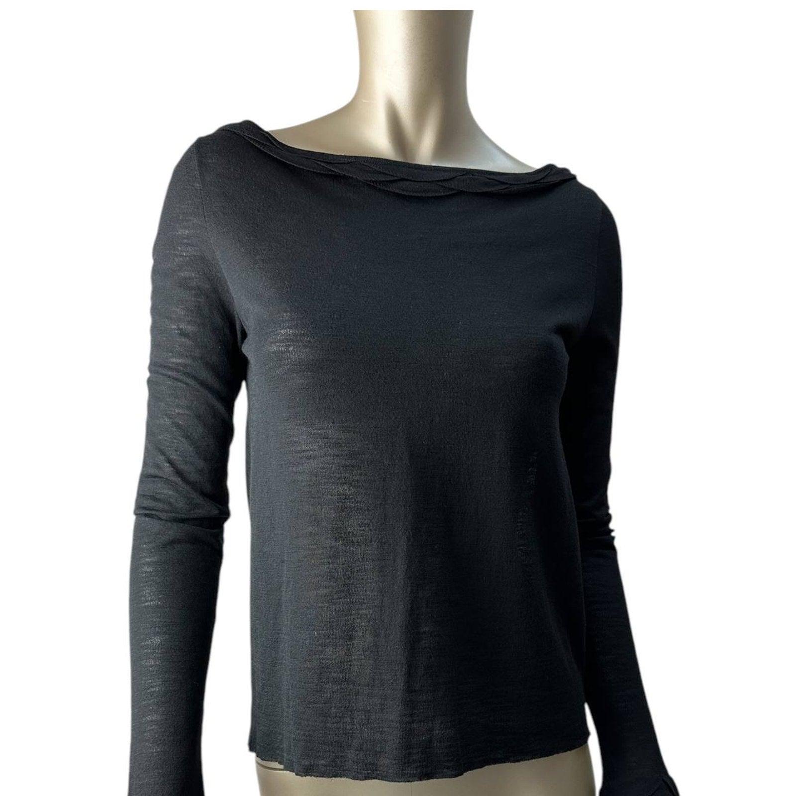 Donna Chanel 2011 Top nero in viscosa Sz.36 in vendita