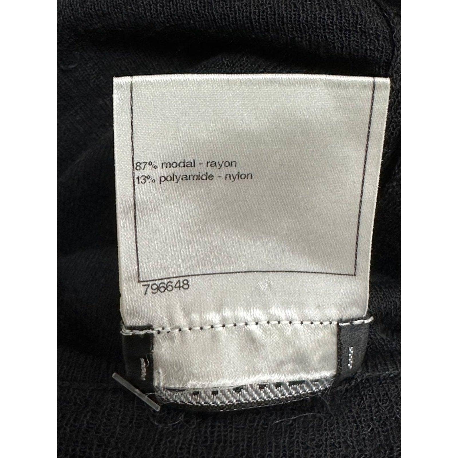Chanel 2011 Top nero in viscosa Sz.36 in vendita 3