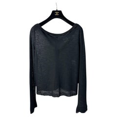 Chanel 2011 Schwarz Viscone Top Sz.36
