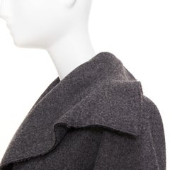 CHANEL 2011 Byzance grey wool oversized cape collar double breasted coat