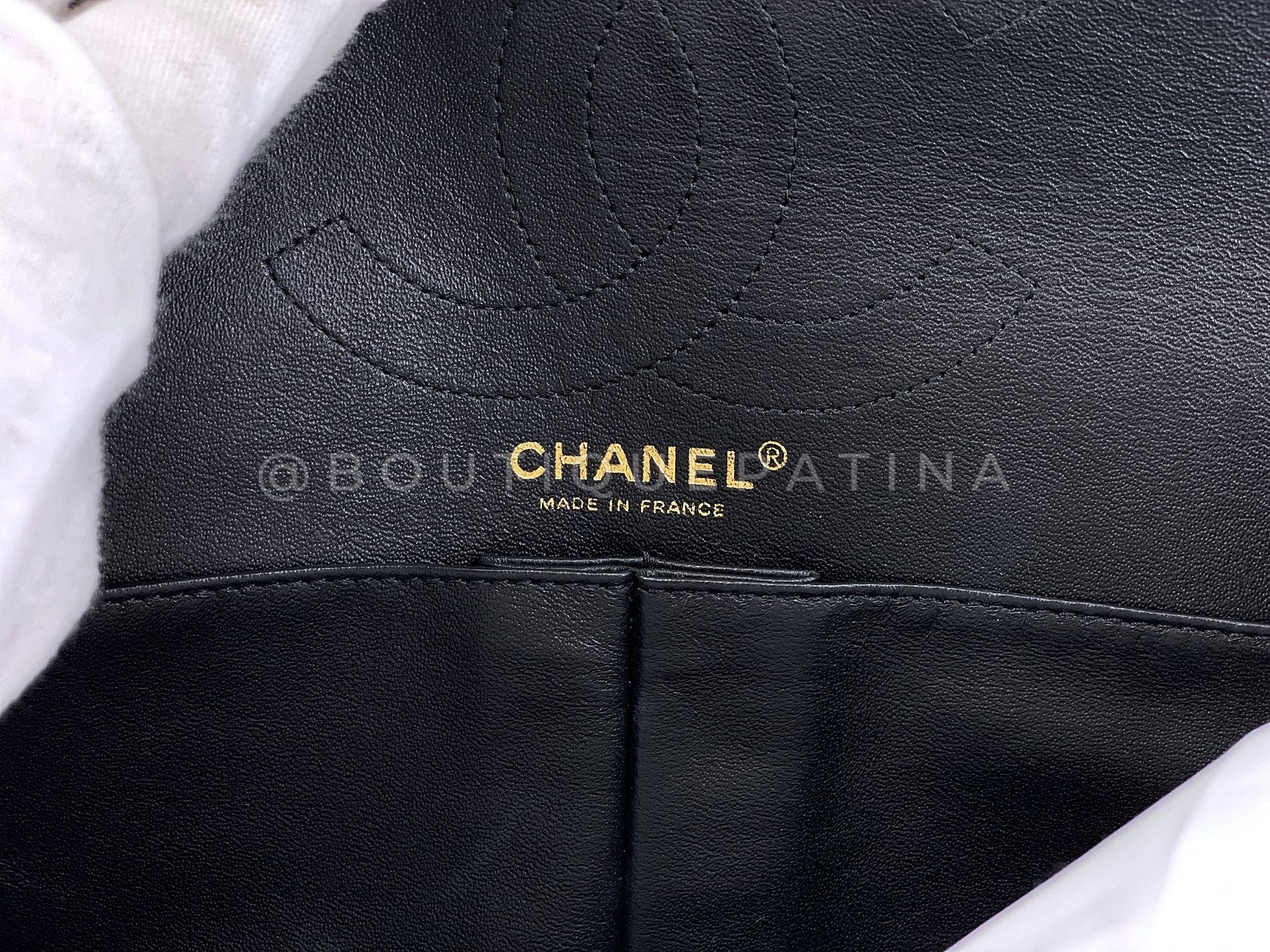 Chanel 2011 Gold-and-Black Rope Spun Paris Byzance Jumbo Reissue Flap Bag 68452 7