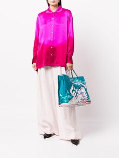 Chanel Rare 2011 Graffiti Watercolor Pavements Jumbo Tote Nylon Resort Bag