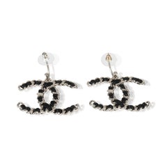 Chanel  2011 Leather CC Earrings