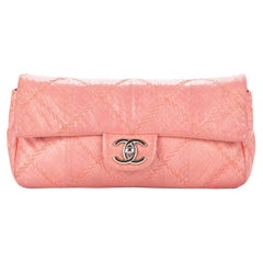 Chanel 2011 Ltd Edition Pink Python Single Flap Bag