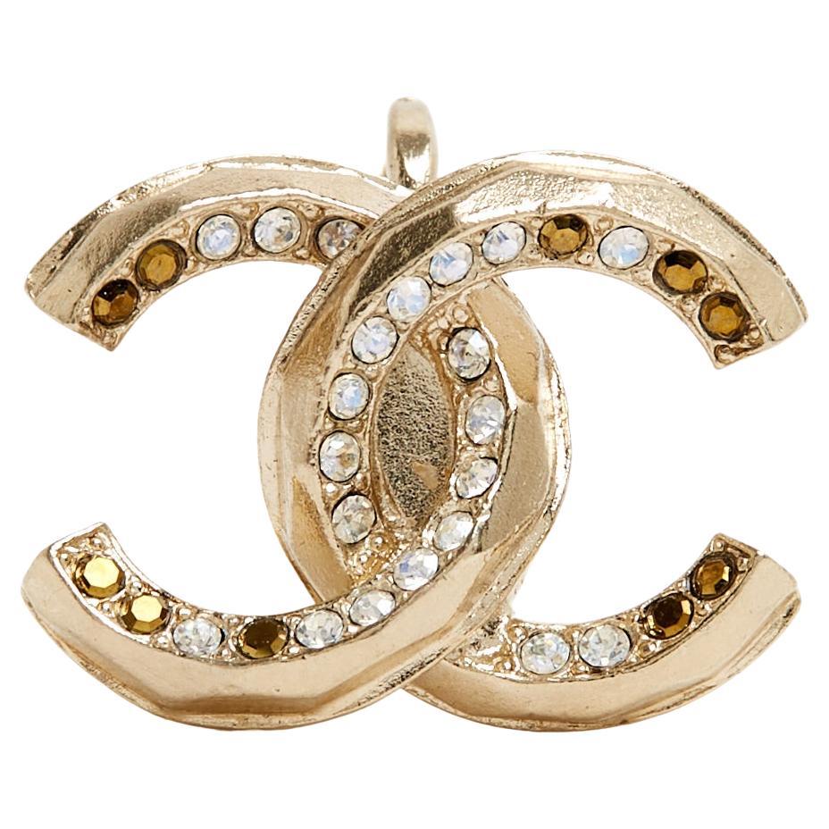 Chanel 2011 Mono Boucle Oreille Clip CC Golden Metal 2 tones CC Earring Clip For Sale