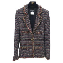 Chanel 2011 Blazer en tweed multicolore Sz.38