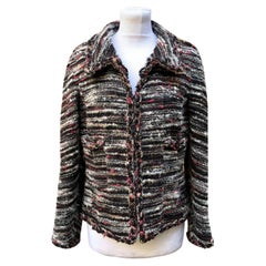 Retro Chanel 2011 Multicolor Wool Jacket Cardigan Size 38 FR