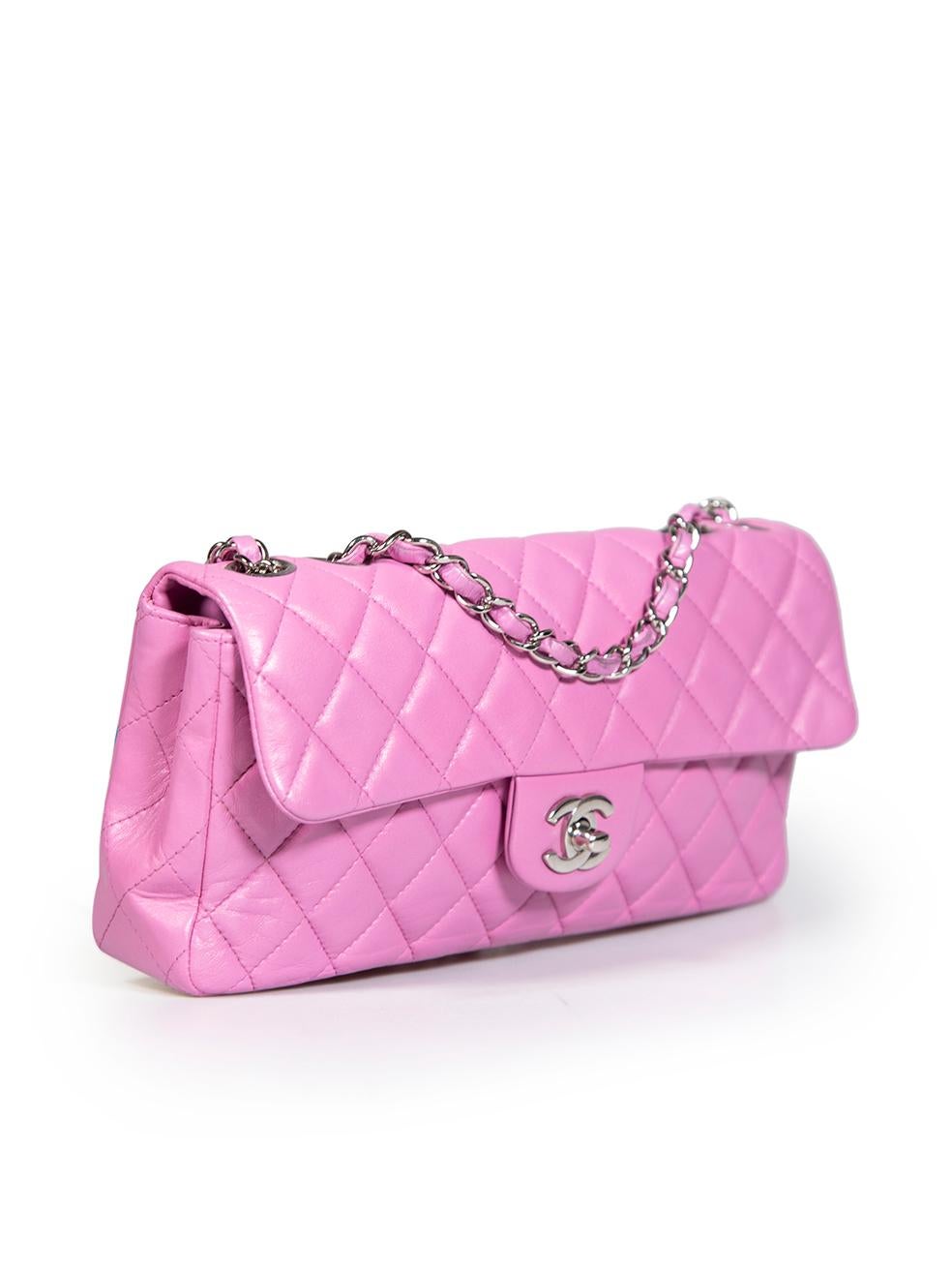 CONDITION is Good. Minor wear to bag is evident. Light tarnishing to metal hardware and some marks inside the main compartment base. Please note that the leather has been re-coloured to pink on this used Chanel designer resale item.
 
 
 
 Details
