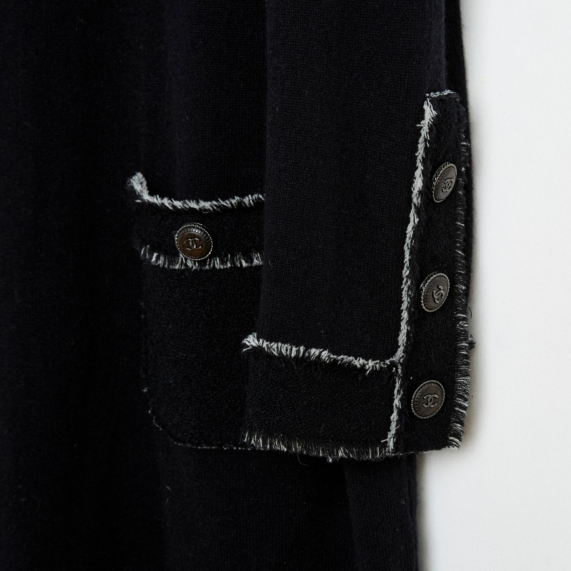Chanel 2011 Robe FR46 Noir Cashmere Classic CC Dress UK18 US16 Pour femmes en vente