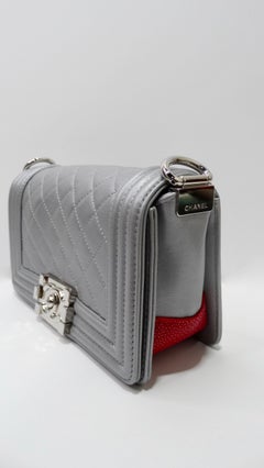 Chanel 2012 A/W Silver 'Galuchat' Boy Bag