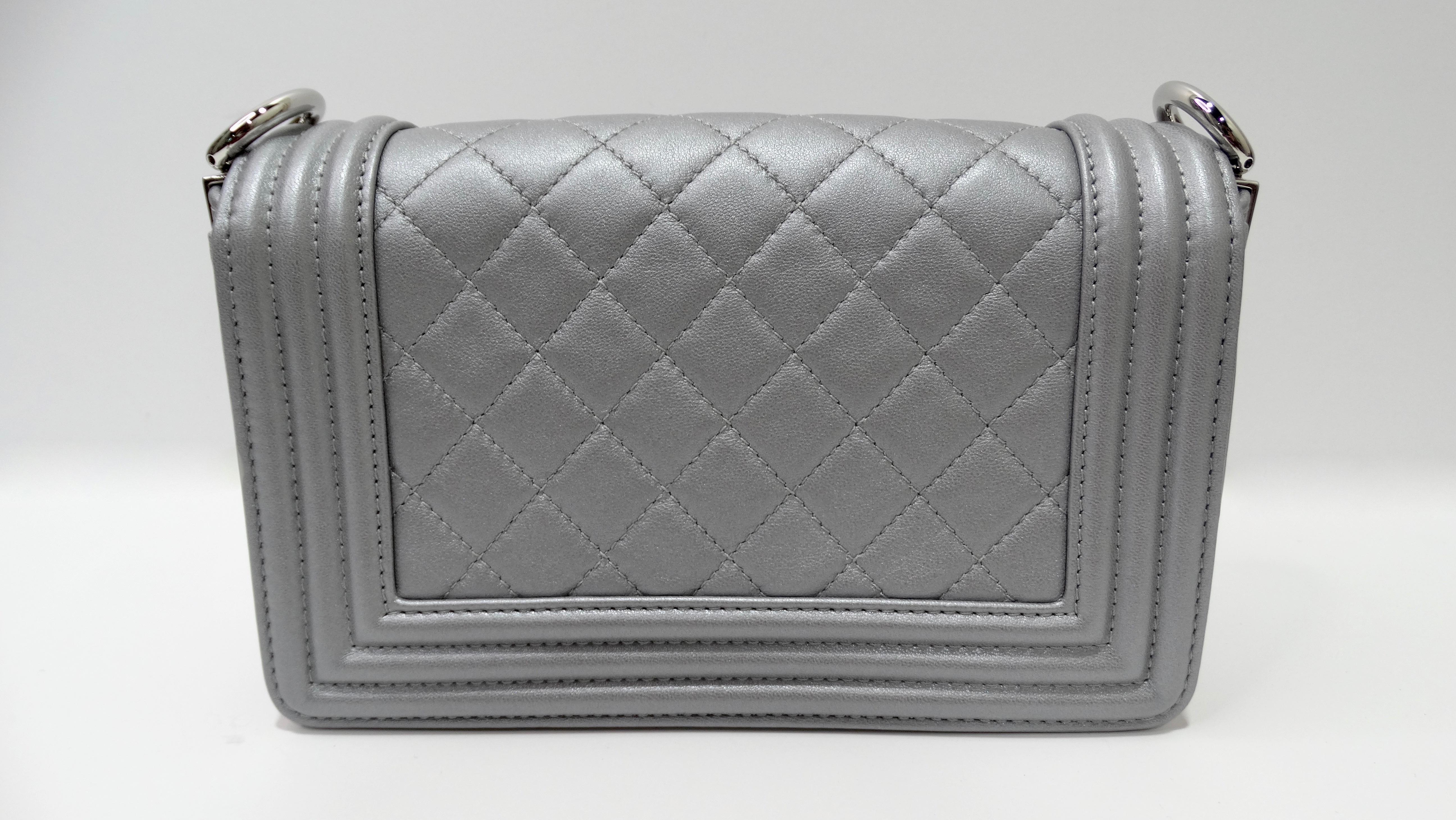 Chanel 2012 A/W Silver 'Galuchat' Boy Bag 1