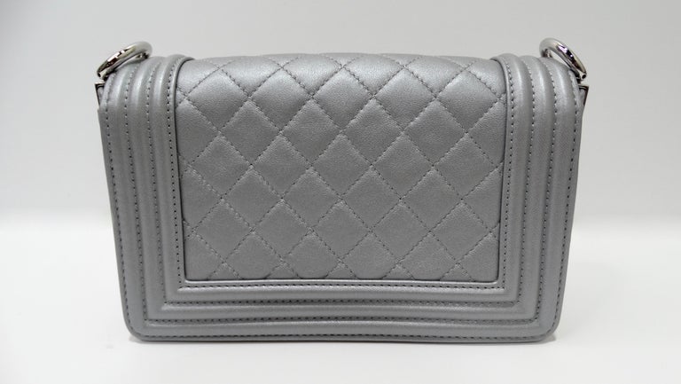 Chanel 2012 A/W Silver 'Galuchat' Boy Bag 2