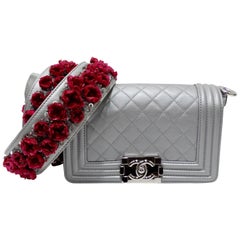 Chanel 2012 A/W Silver 'Galuchat' Boy Bag