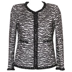 Chanel 2012 Black and White Wool Jacket
