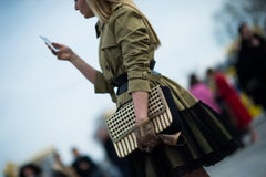 Chanel 2012 2.55 Jumbo Beige & Black Raffia Organic Straw Canvas Flap Bag