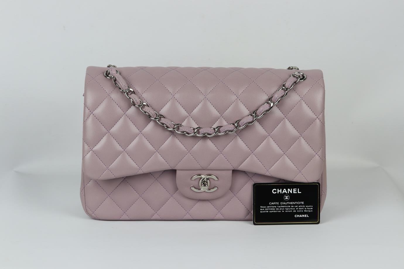 Chanel 2012 Classic Jumbo Quilted Leather Double Flap Shoulder Bag 8