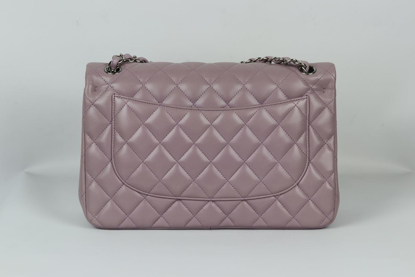 Chanel 2012 Classic Jumbo Quilted Leather Double Flap Shoulder Bag In Excellent Condition In London, GB