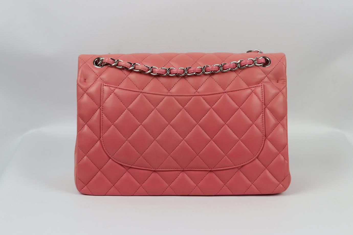 Chanel 2012 Classic Jumbo Quilted Leather Double Flap Shoulder Bag In Excellent Condition In London, GB