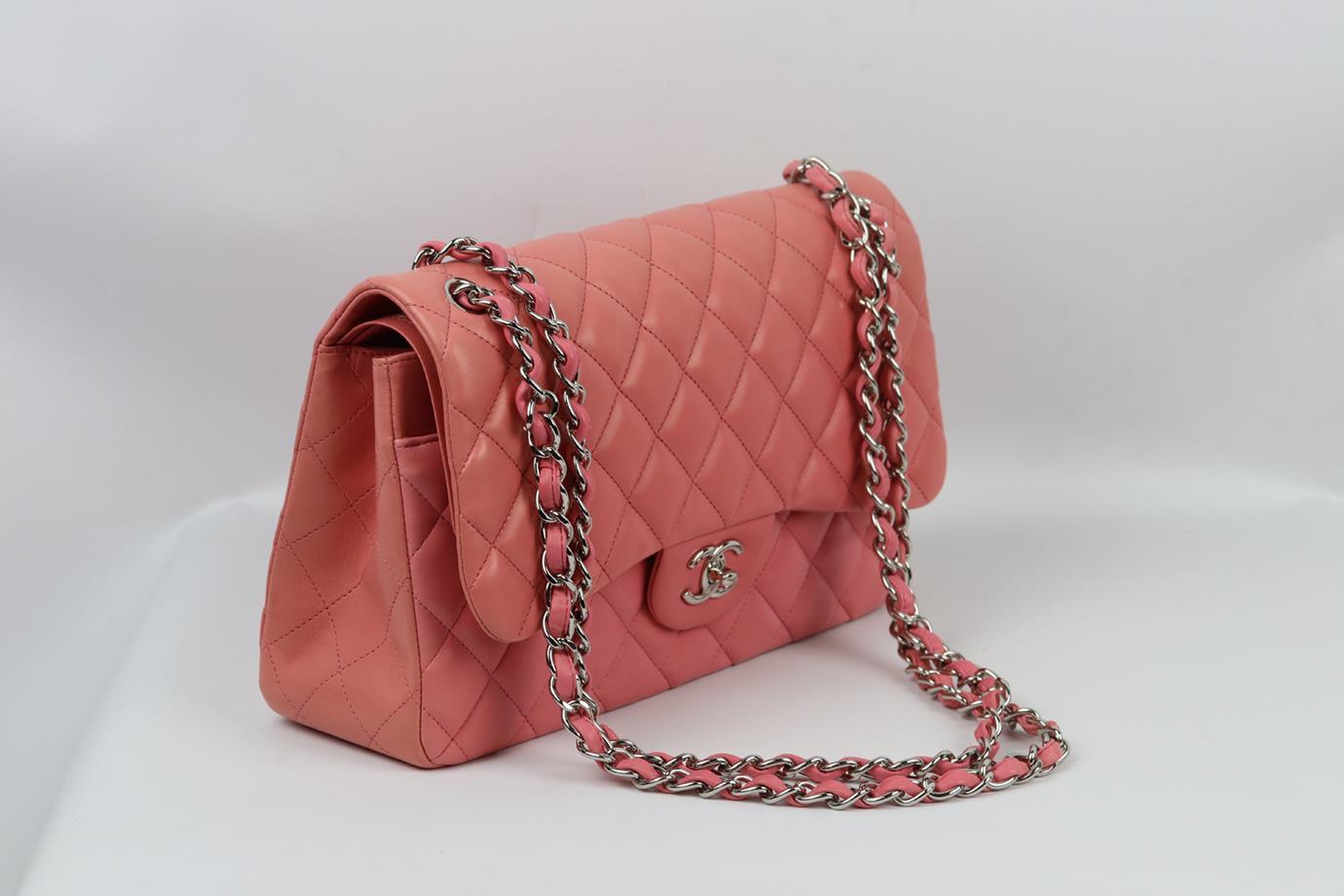 Chanel 2012 Classic Jumbo Quilted Leather Double Flap Shoulder Bag 4