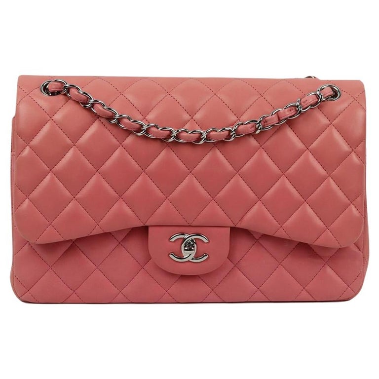CHANEL, Classic Flap Strass Pink Leather Shoulder Bag