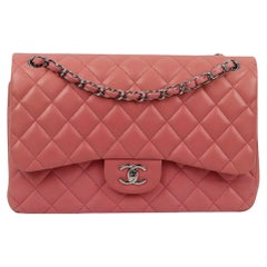 Chanel 2012 Classic Jumbo Quilted Leather Double Flap Shoulder Bag