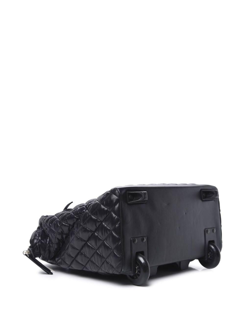 Chanel 2012 Coco Cocoon Gesteppte Fall Carry On Trolley Travel Schwarz Gepäcktasche im Angebot 7