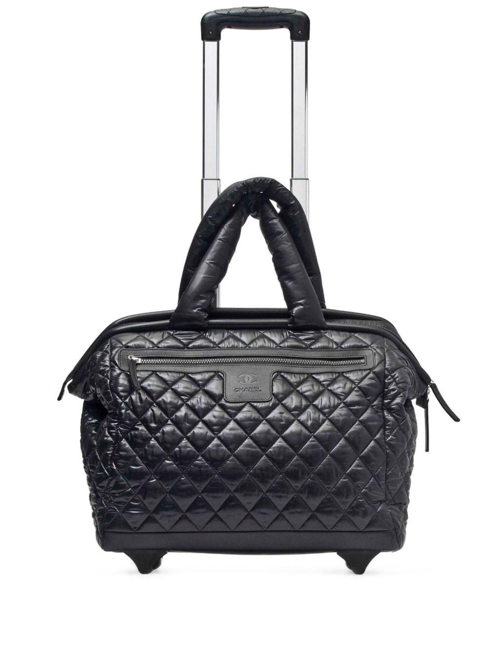 Chanel 2012 Coco Cocoon Quilted Case Carry On Trolley Travel Black Luggage Bag In Excellent Condition In Miami, FL