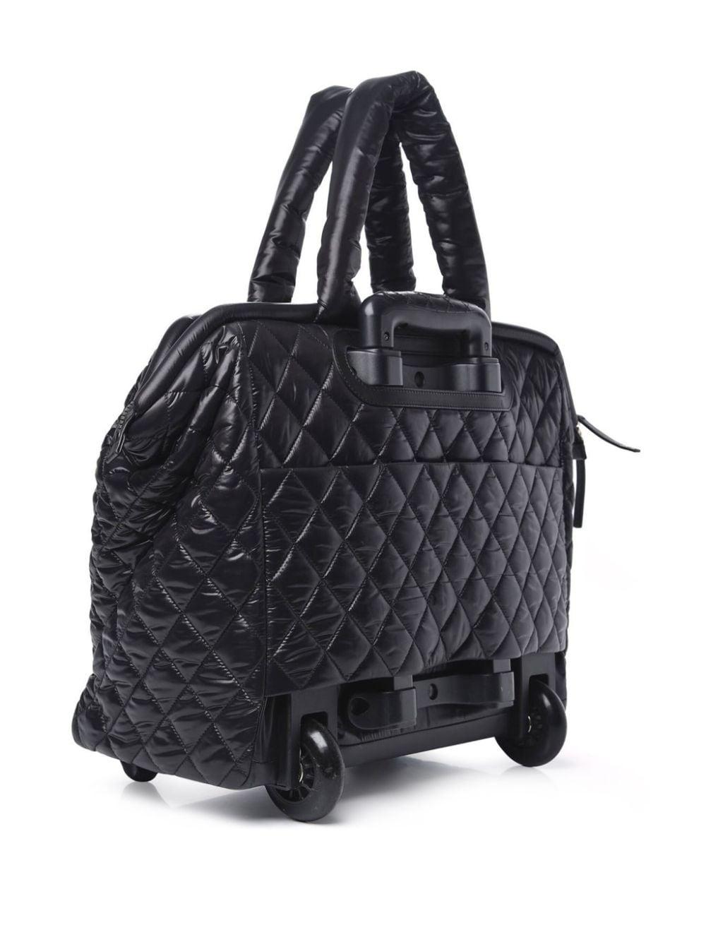 Chanel 2012 Coco Cocoon Quilted Case Carry On Trolley Travel Black Luggage Bag 3
