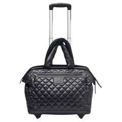 Chanel 2012 Coco Cocoon Gesteppte Fall Carry On Trolley Travel Schwarz Gepäcktasche