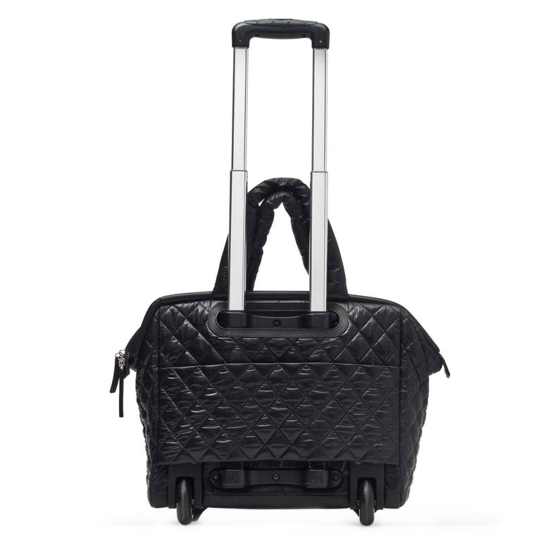 Chanel 2012 Coco Cocoon Quilted Case Trolley Black Luggage For
