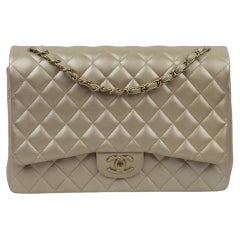 Chanel 2012 Maxi Classic Quilted Leather Double Flap Shoulder Bag