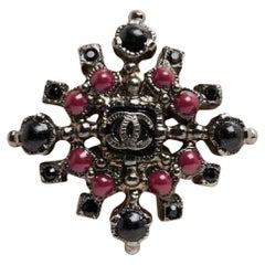 Chanel 2012 Mono Boucle Oreille Creole CC metal dorado sencillo  Pendiente de aro
