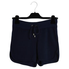 Chanel 2012 Short Marine FR38 Cashmere Navy Shorts Hot Pants UK10 US8