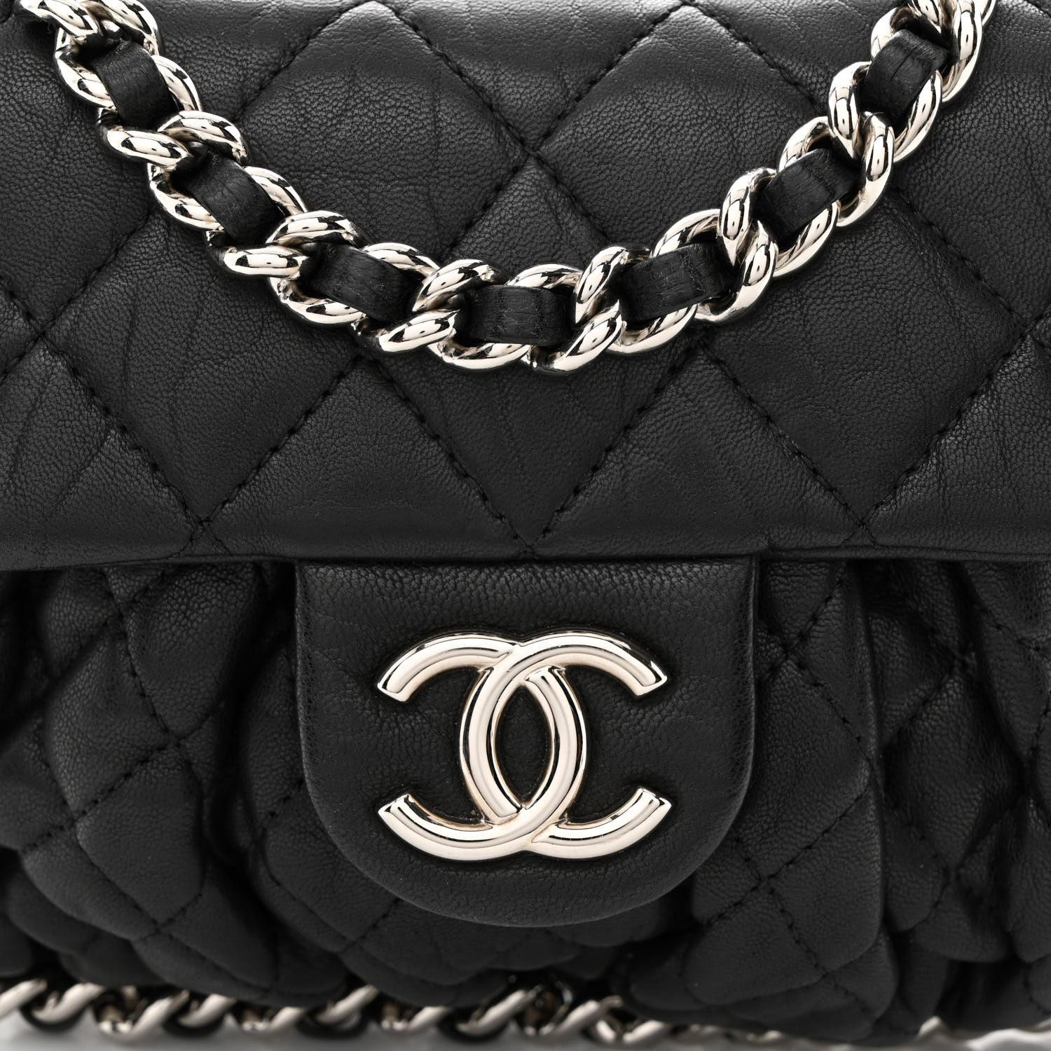 Women's or Men's Chanel 2012 Small Mini Quilted Black Limited Edition Crossbody Classic Flap Bag  For Sale