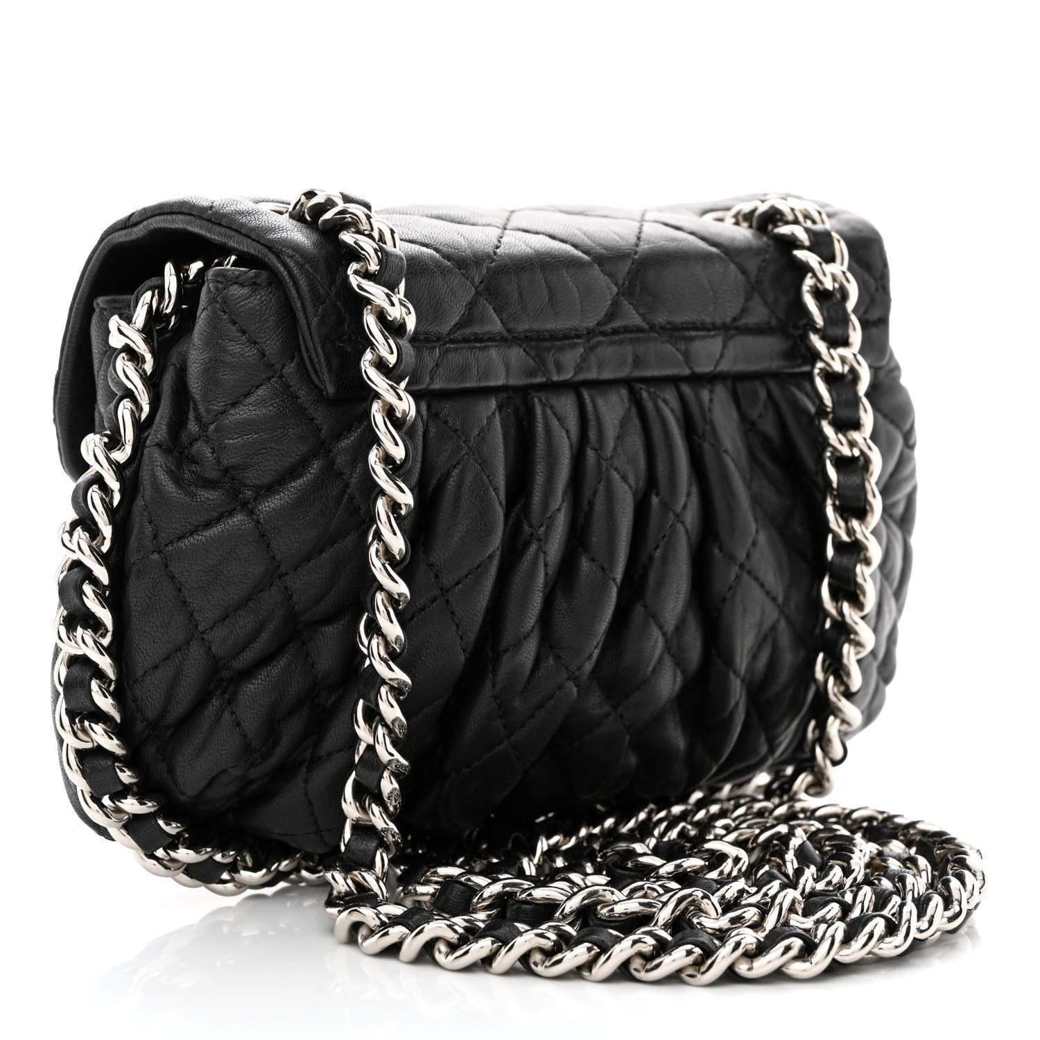 Chanel 2012 Small Mini Quilted Black Limited Edition Crossbody Classic Flap Bag  For Sale 1