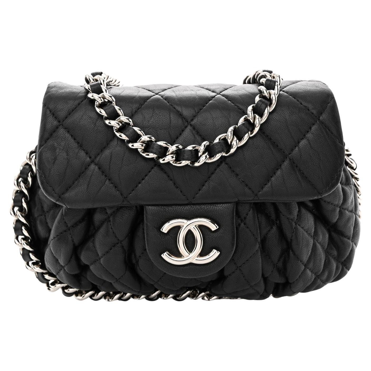 Chanel 2012 Small Mini Quilted Black Limited Edition Crossbody Classic Flap Bag  For Sale