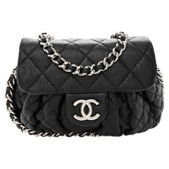 Chanel 2012 Kleine Mini gesteppte schwarze Limited Edition Crossbody Classic Flap Bag mit klassischer Klappe 