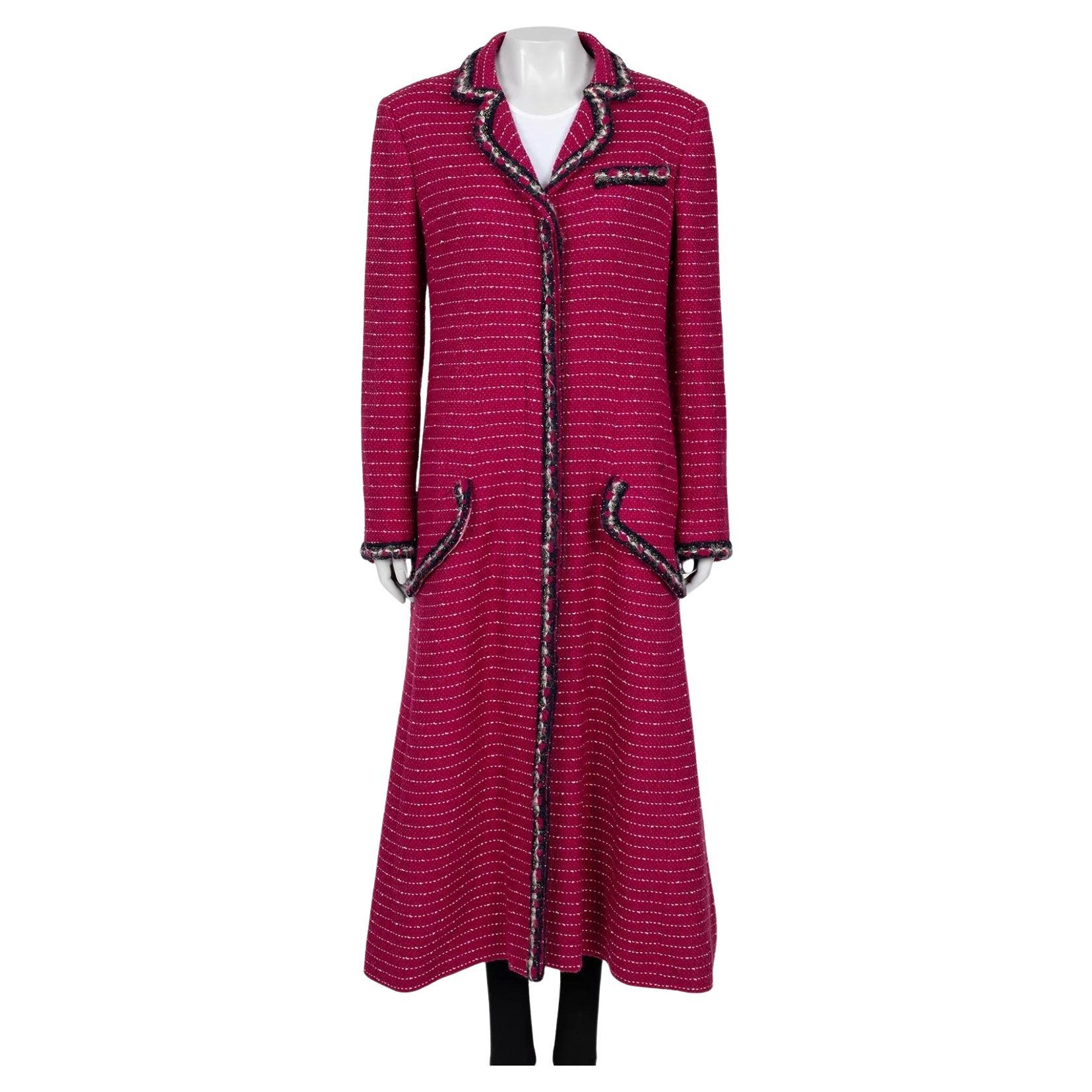 Chanel 2012 Tweed Coat Taglia FR44 in vendita