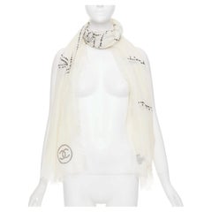 CHANEL 2013 100% cashmere Christmas Edition No.5 Parfum shawl scarf