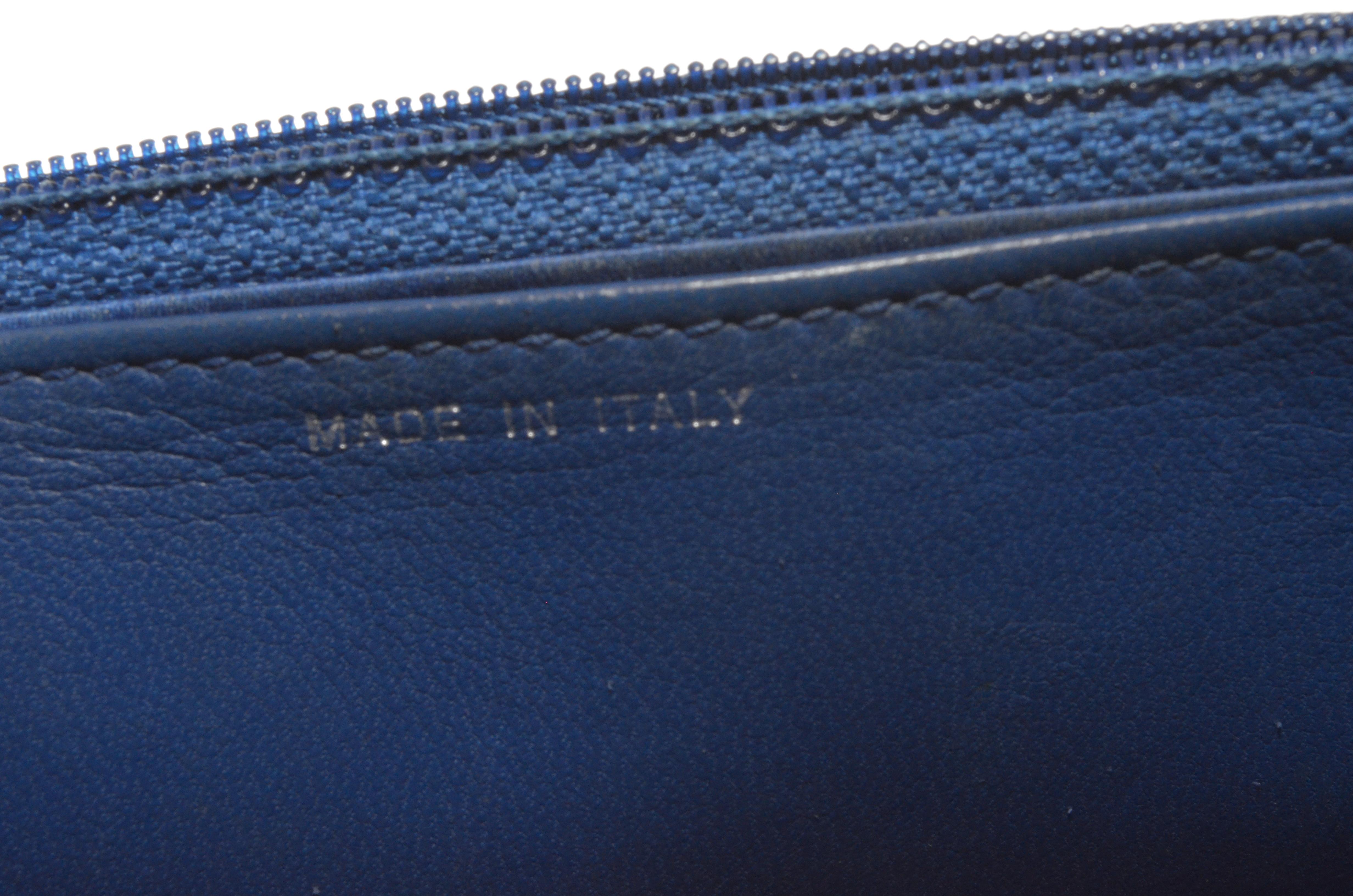 Chanel 2013-14 Blue Lizard BOY Wallet On a Chain 7