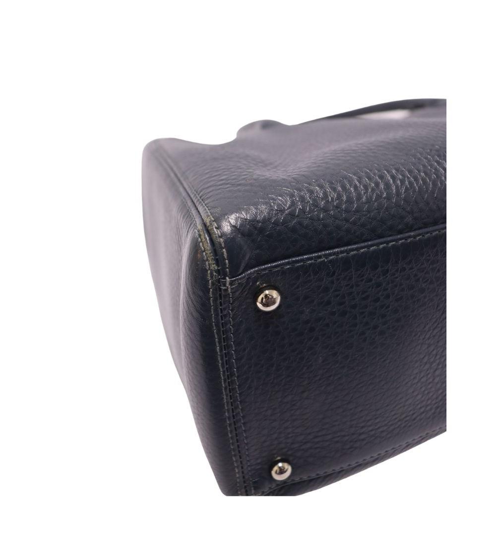 Chanel 2013/2014 - Grand sac fourre-tout Executive Cerf en cuir bleu marine en vente 6