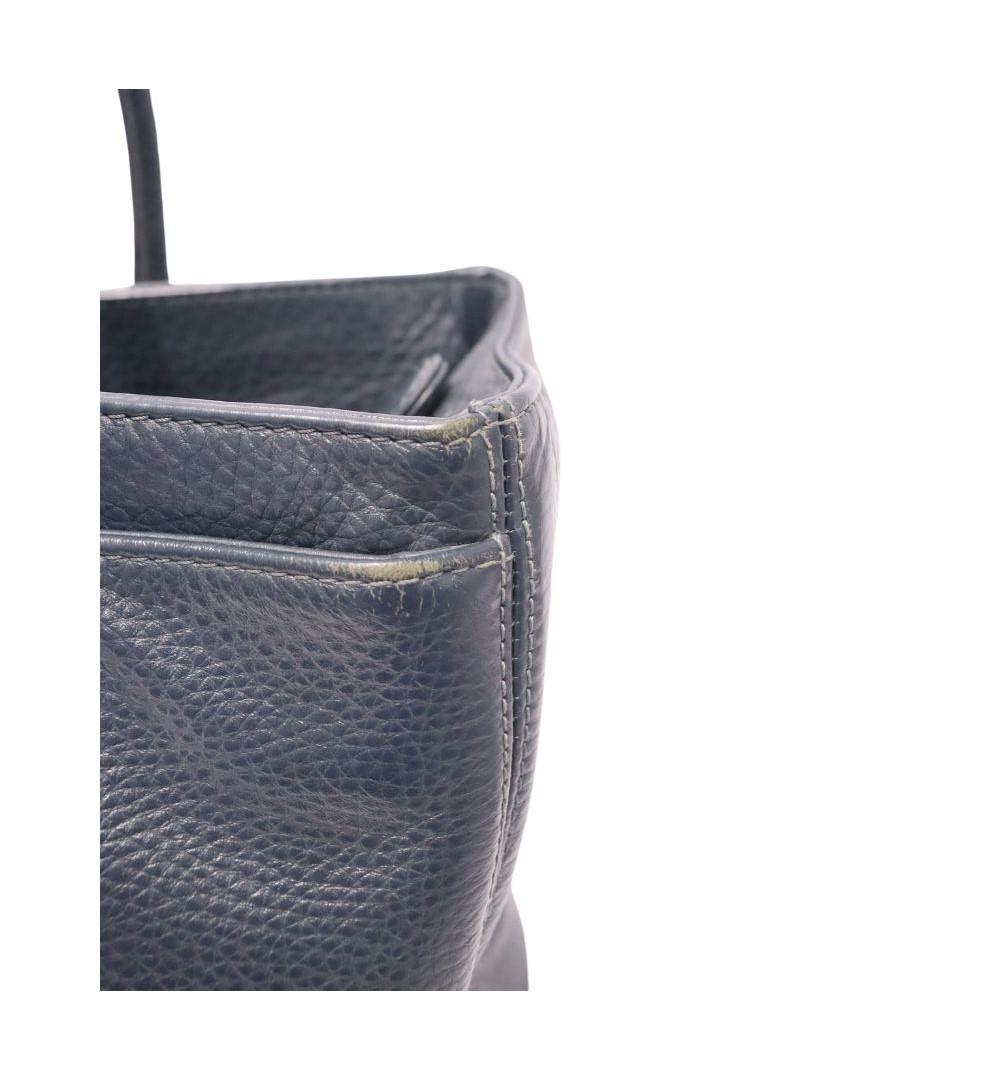 Chanel 2013/2014 - Grand sac fourre-tout Executive Cerf en cuir bleu marine en vente 2