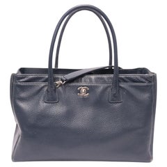 Chanel 2013/2014 Navy Leather Large Cerf Executive Tote