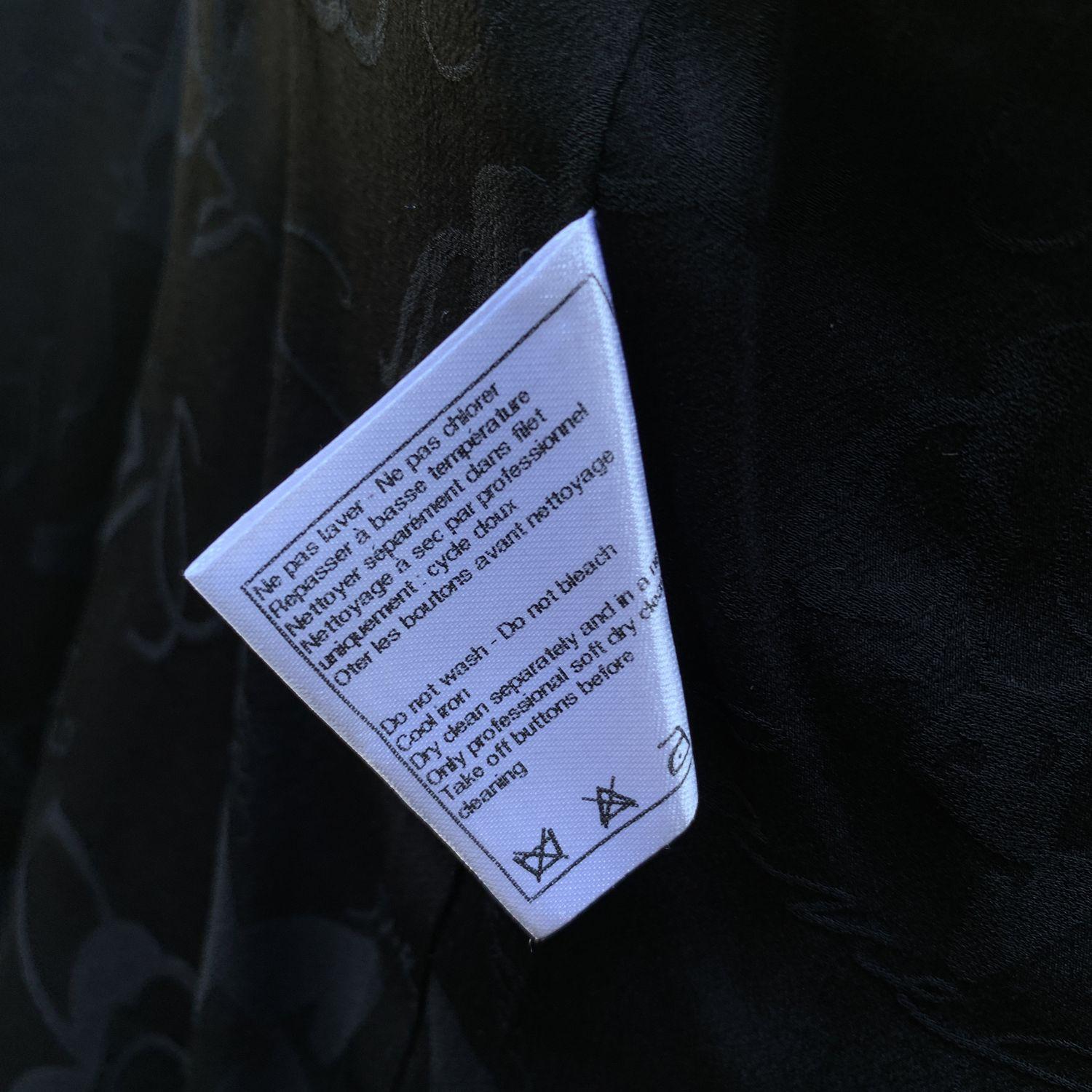 Chanel 2013 Black Cotton Tweed 3/4 Length Jacket Size 36 FR For Sale 3