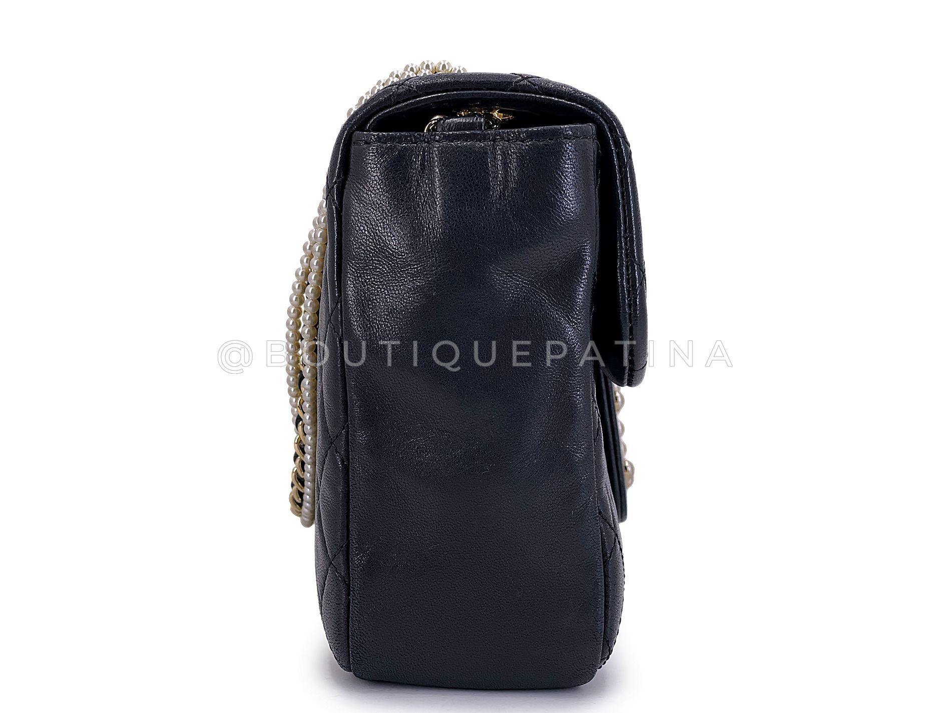 Chanel 2013 Borsa Westminster nera con perle e catena 68746 In condizioni ottime in vendita a Costa Mesa, CA