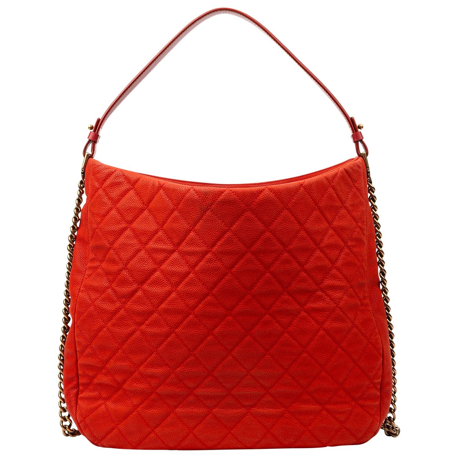 Chanel 2013 Cruise Collection Red Caviar Shopper In Excellent Condition For Sale In Atlanta, GA