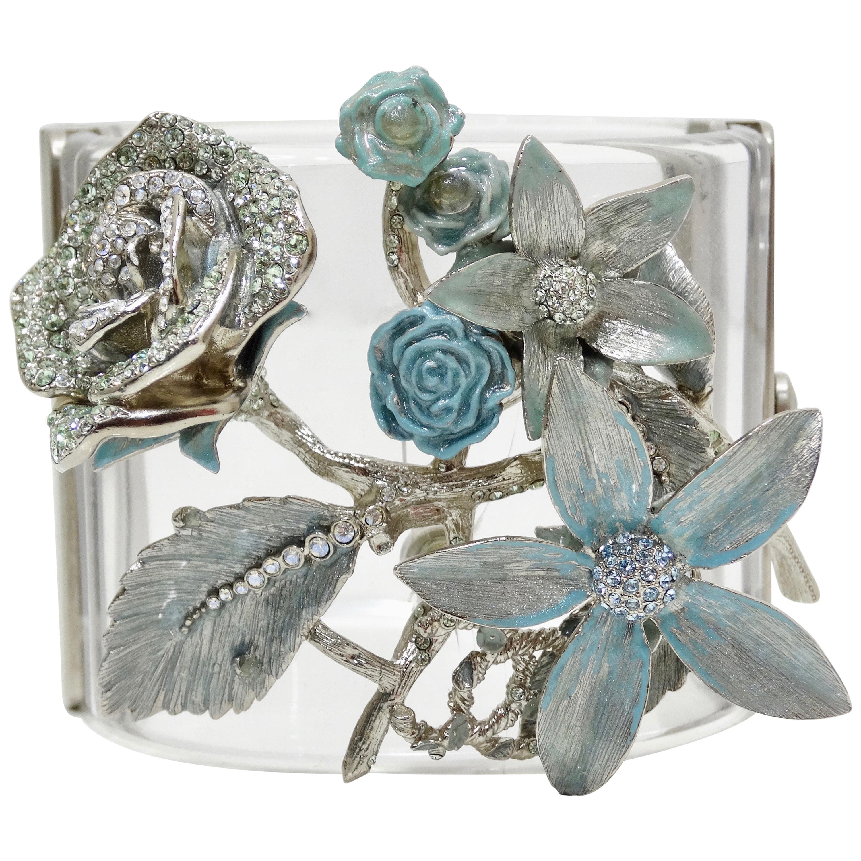 Chanel 2013 Cruise Floral Lucite Cuff