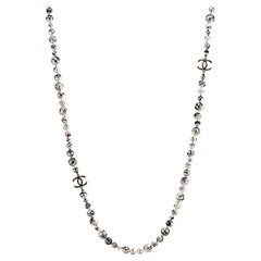 Chanel 2013 Graffiti Necklace CC Logo 42" Strand Pollack Splatter