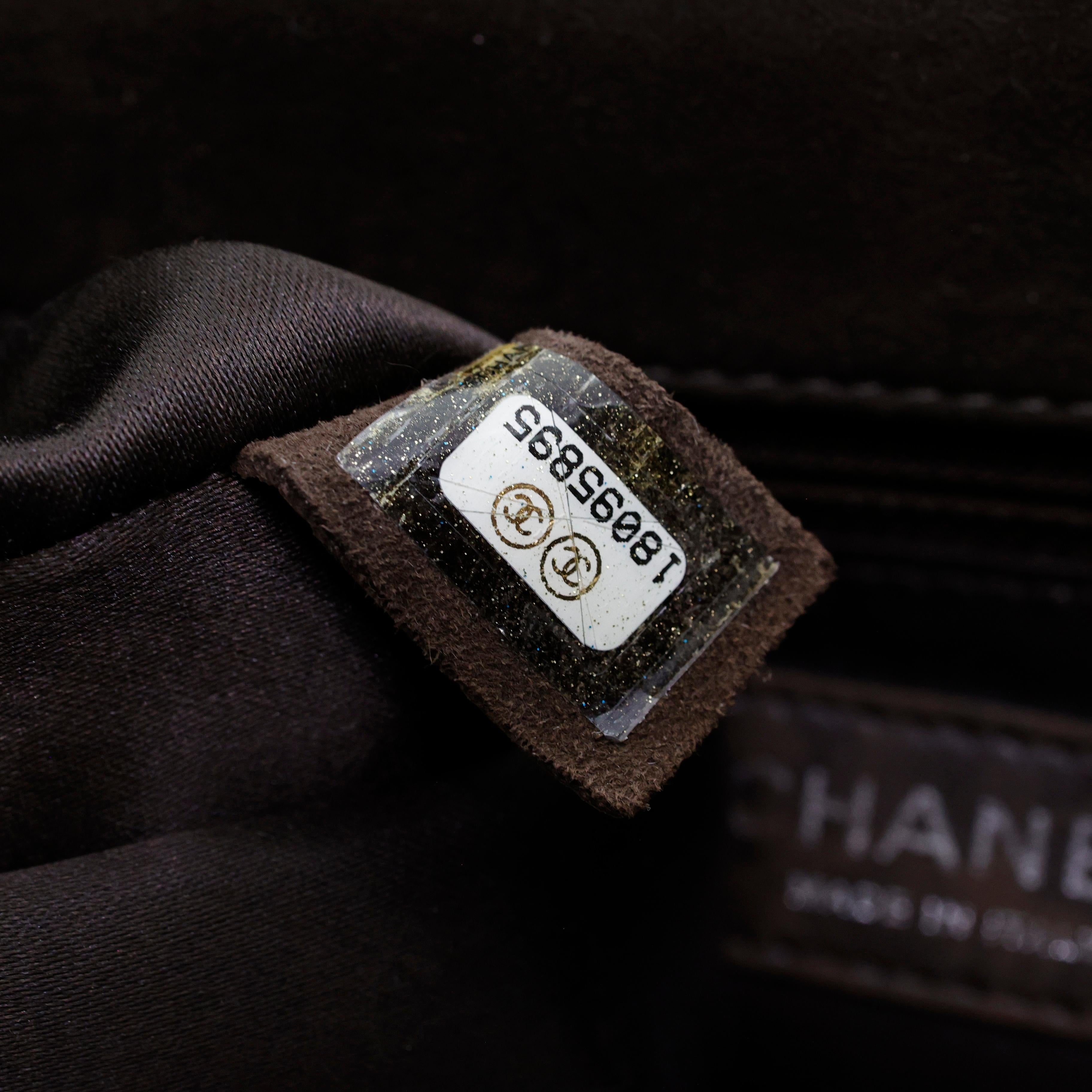 Chanel 2013 Grey Fur CC Flap Bag For Sale 4